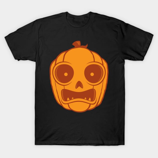 Frightened Jack-O-Lantern T-Shirt by fizzgig